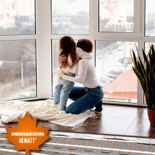 Тонкий самоклеящийся греющий мат IQ FLOOR MAT PRO 200 Вт/м.кв. - 2,5 м²
